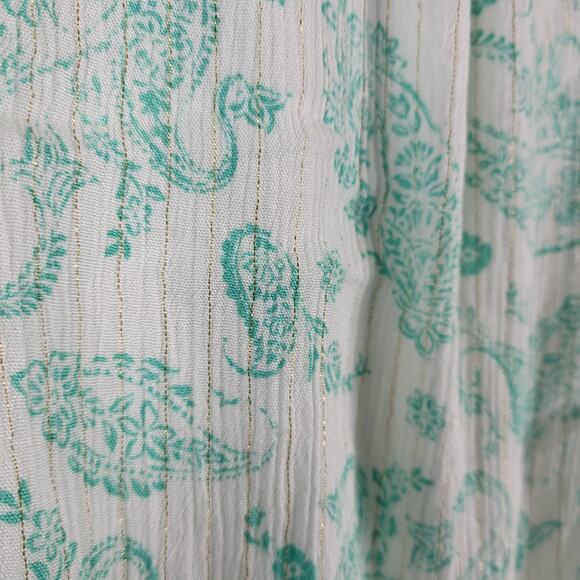 REVOLVE House of Harlow 1960 Ajay Paisley Long Sleeve Ruffle Smock Mini Dress S - Picture 3 of 9